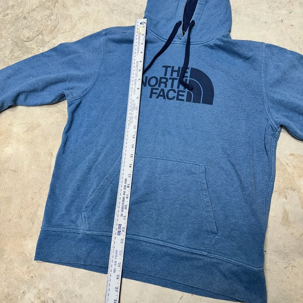 The North Face Hoodie Mens Medium Blue Pullover Logo‎ Sweatshirt Casual